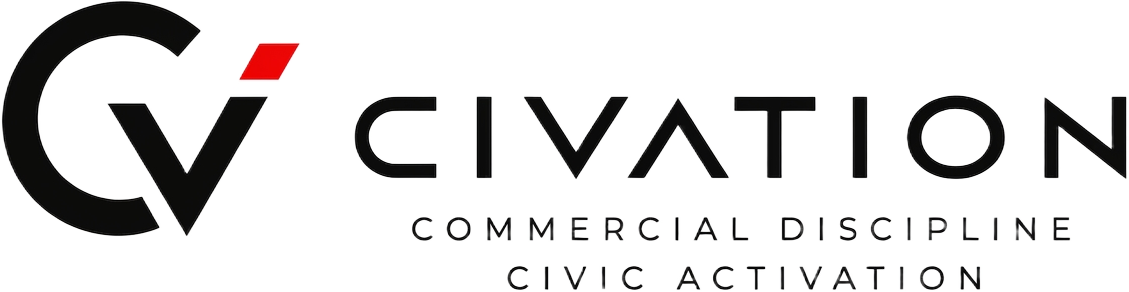 Civation — Commercial discipline · Civic activation